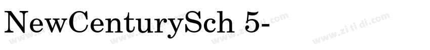 NewCenturySch 5字体转换 NewCenturySch 5字体转换